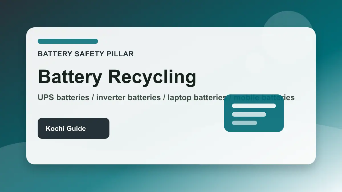 Sorted batteries prepared for safe recycling in Kochi