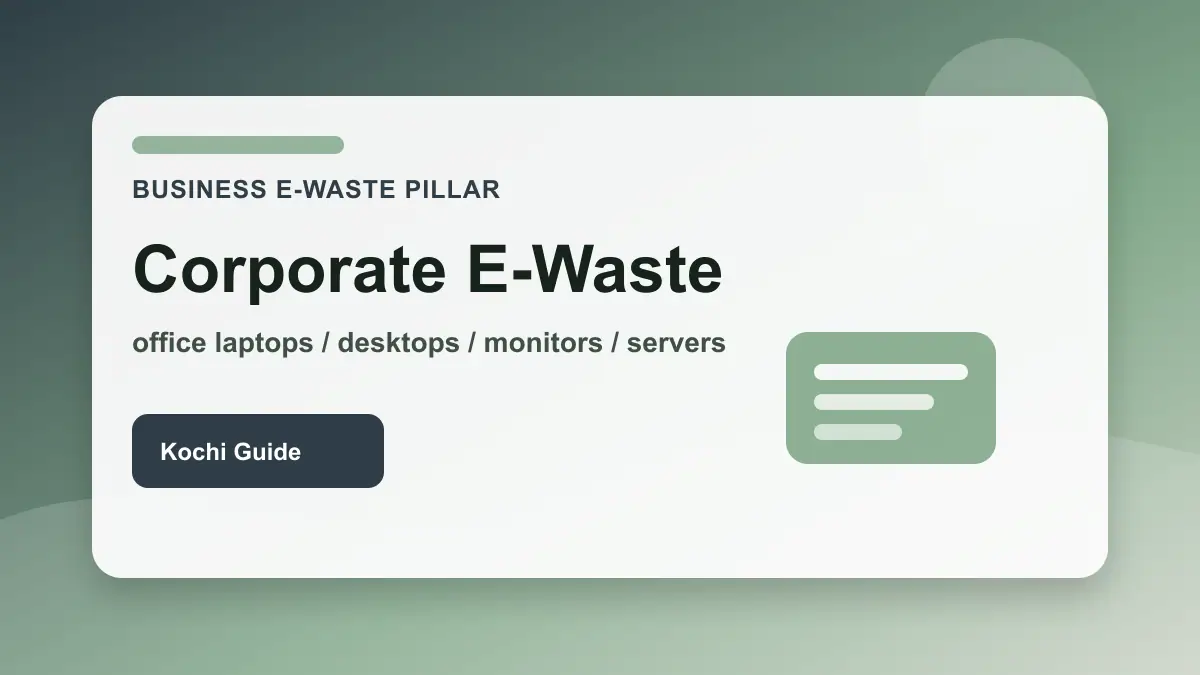Office electronics prepared for business e-waste disposal planning