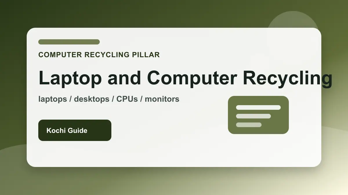 Old laptops and desktop computer parts ready for recycling in Kochi