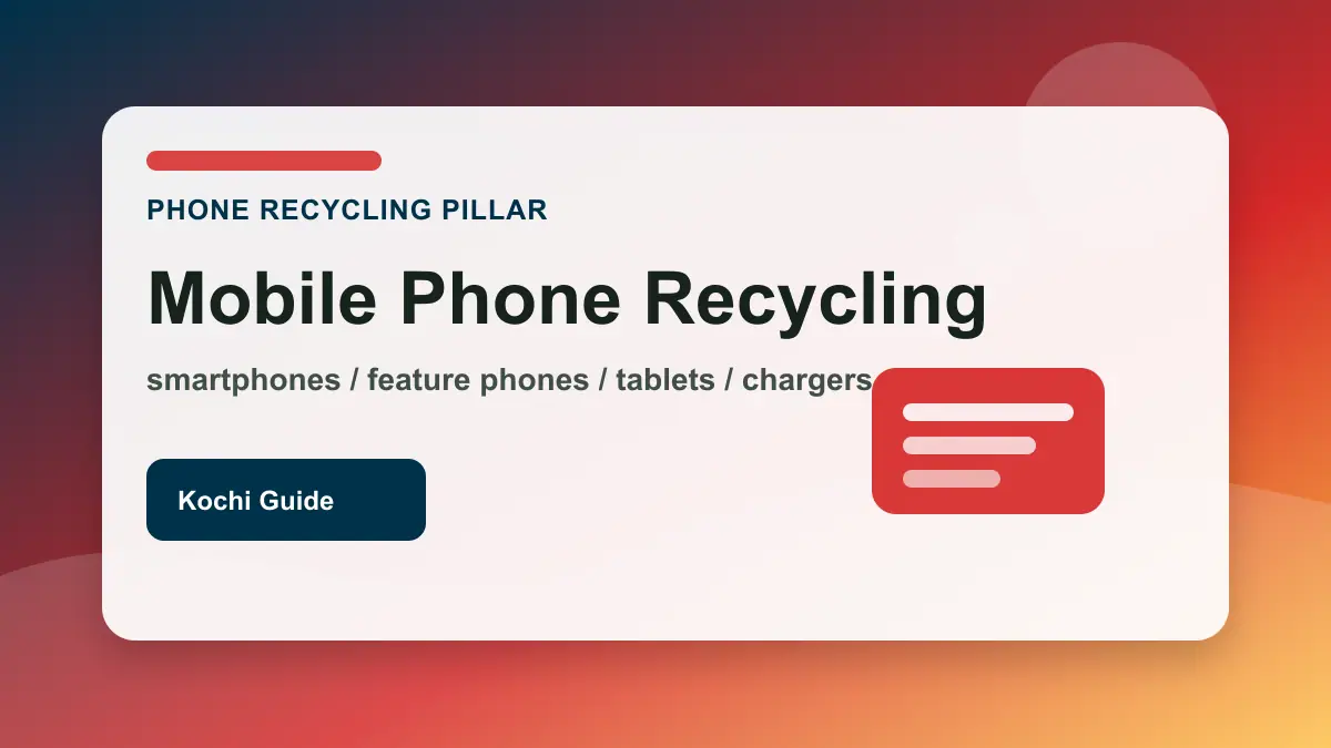 Old mobile phones sorted for recycling and resale review in Kochi