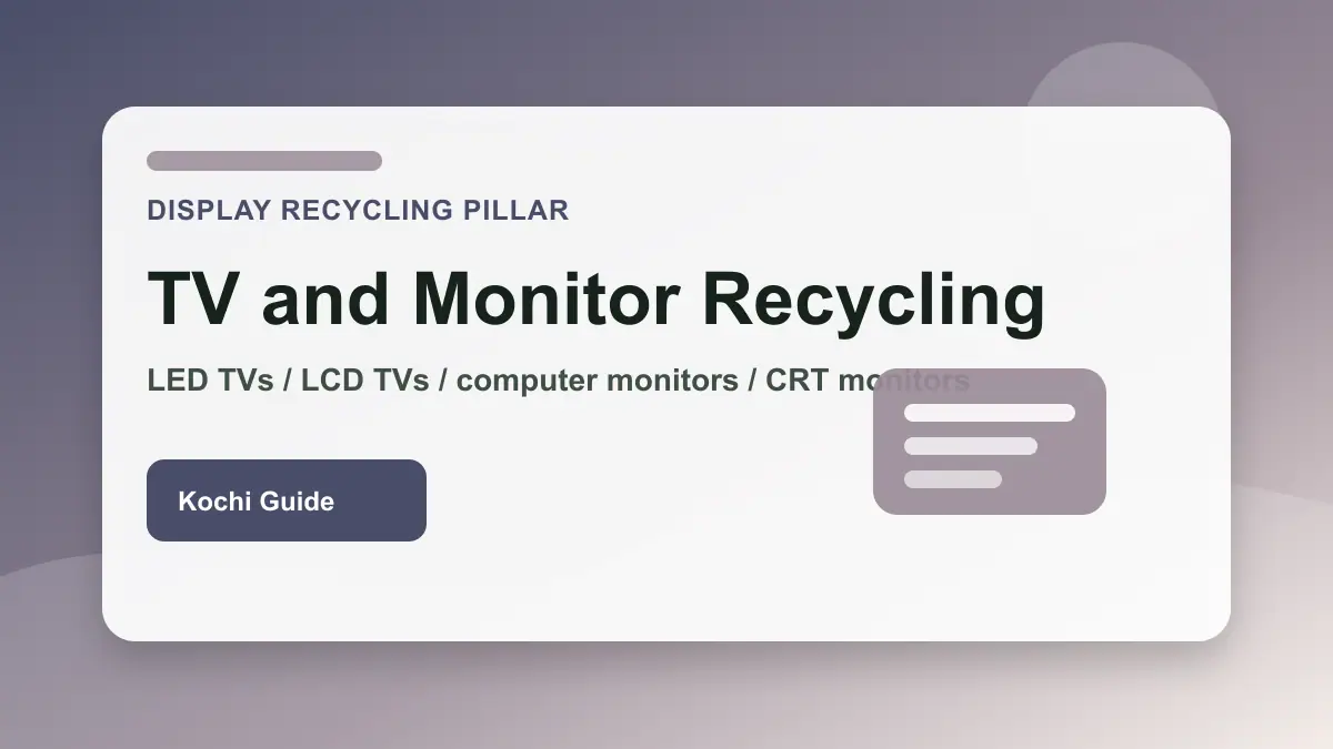 Old TV and monitor prepared for responsible recycling in Kochi